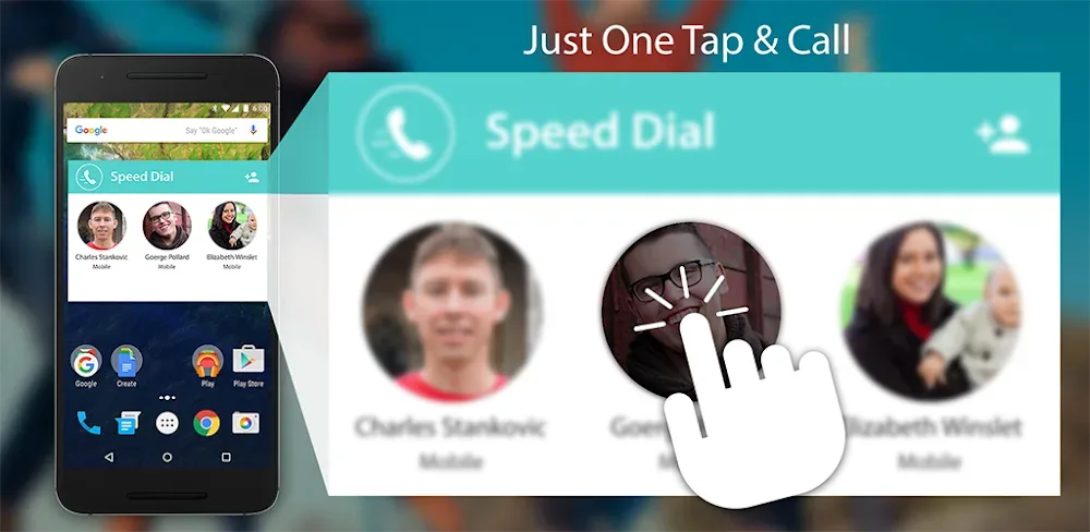 Aperçu de l'application Speed Dial Widget 1