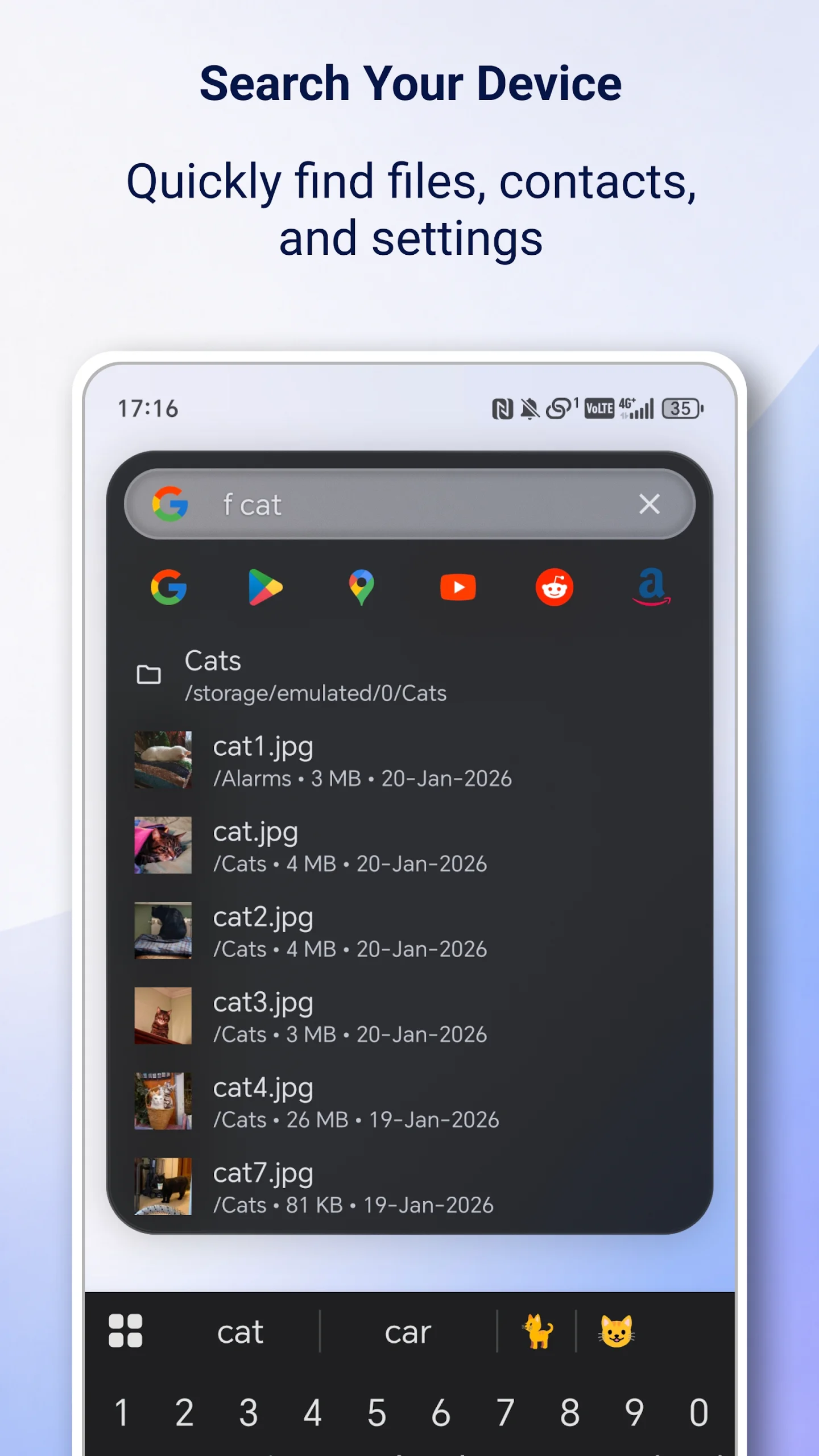 Aperçu 2 de Zerch: Search Widget & App