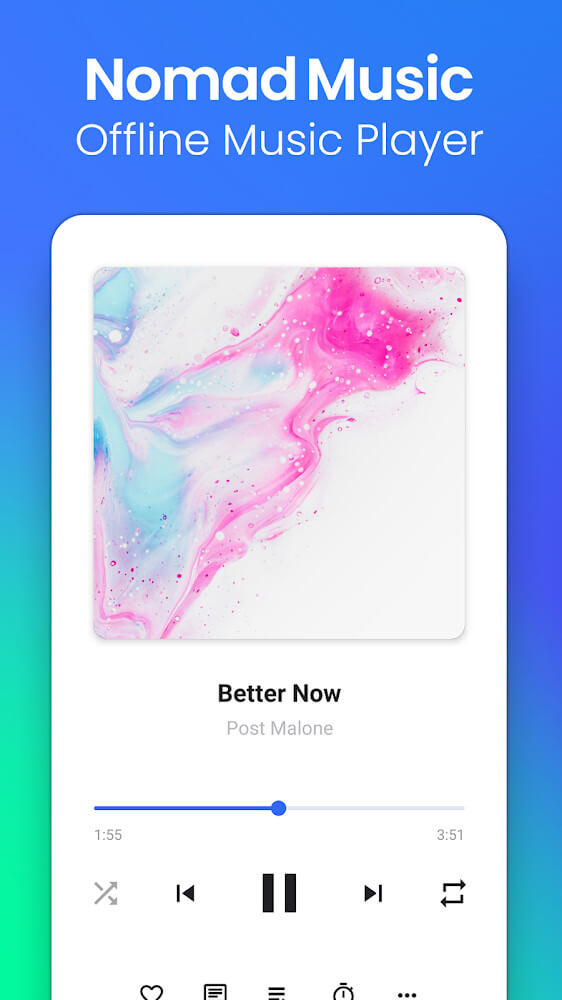 Capture d'écran de l'application Nomad Music 2