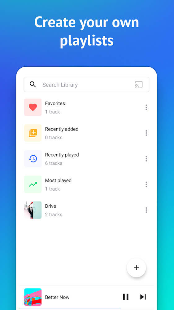 Capture d'écran de l'application Nomad Music 4
