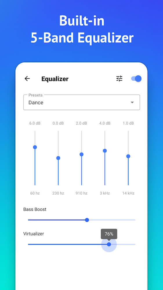 Capture d'écran de l'application Nomad Music 5