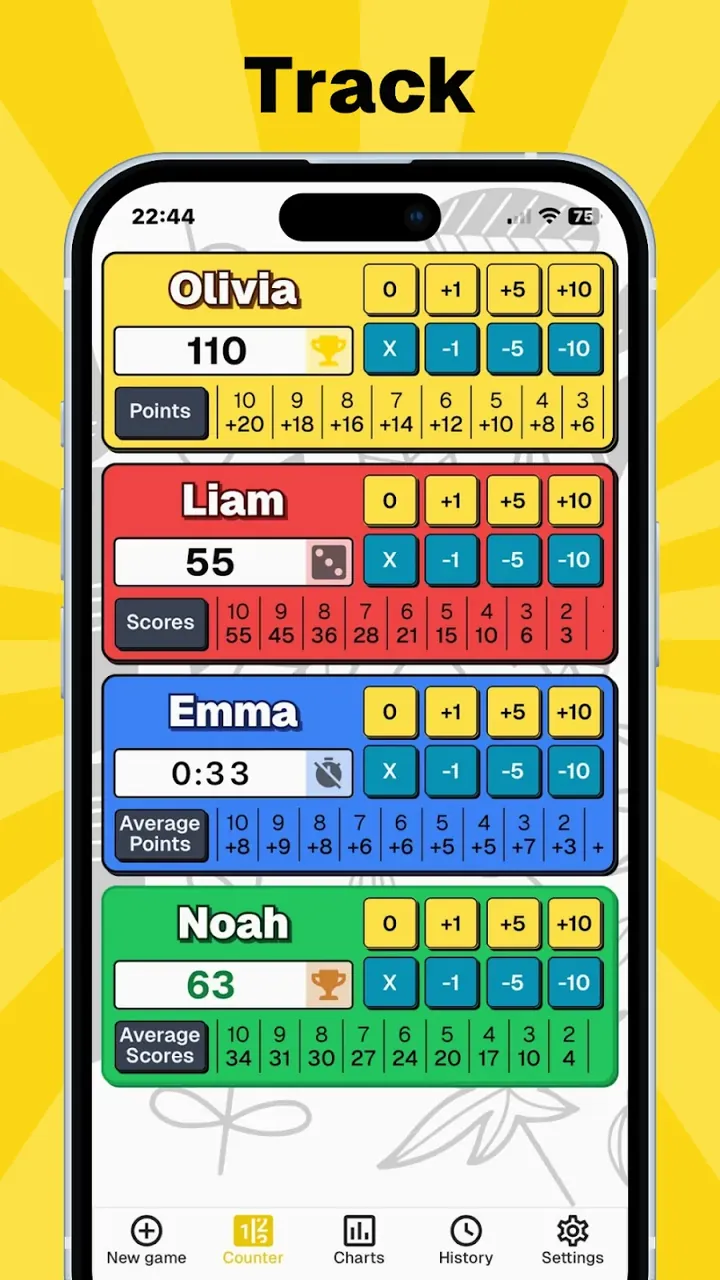 Capture d'écran MyScoreTracker 3