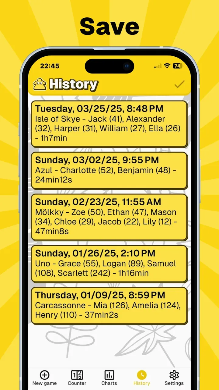 Capture d'écran MyScoreTracker 5
