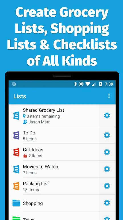 Capture d'écran de l'application AnyList 2
