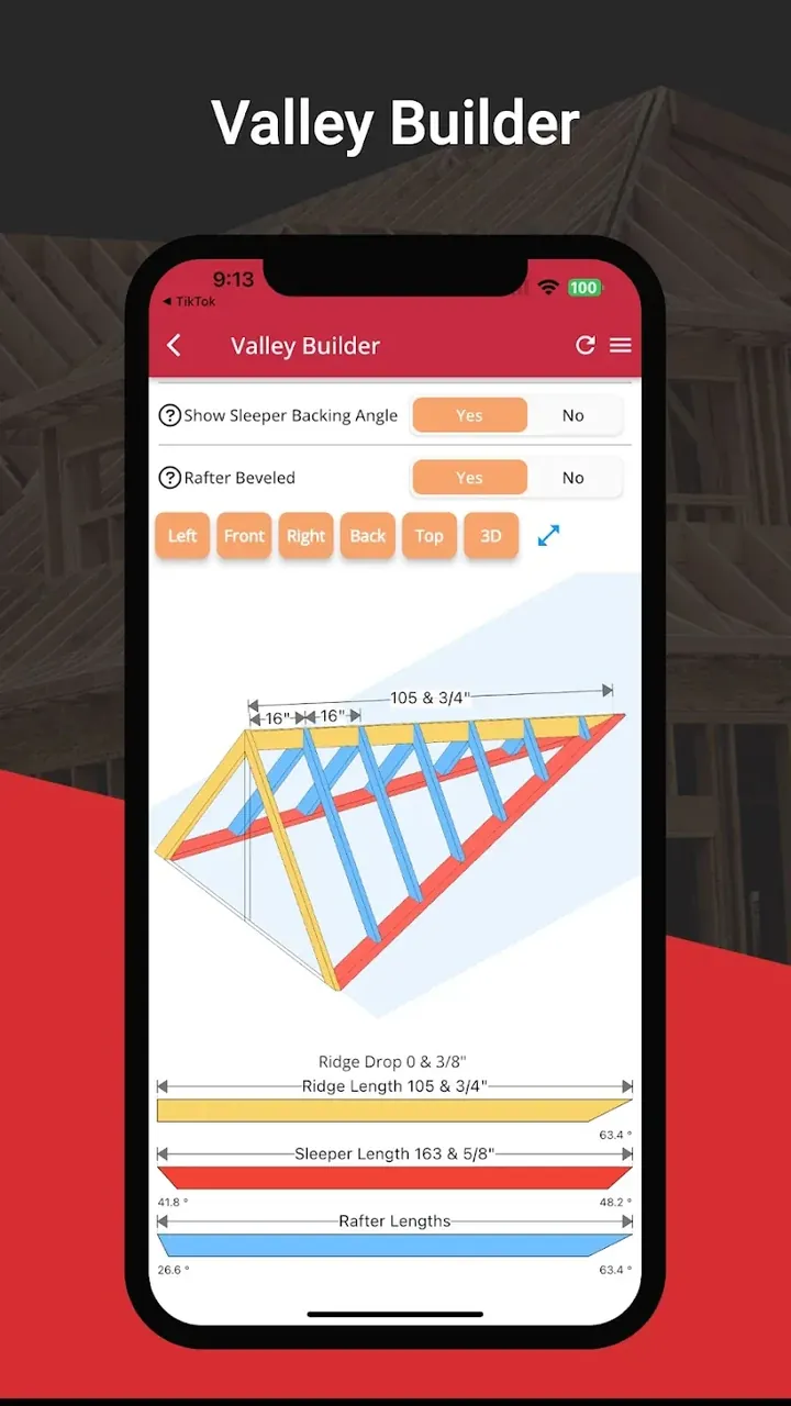 Capture d'écran RedX Roof - Rafter Calculator 4