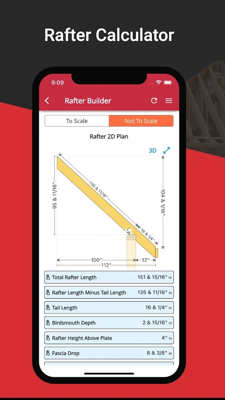 Capture d'écran RedX Roof - Rafter Calculator 2