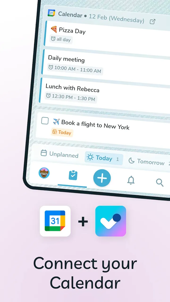 Ping : Aperçu de l'écran 5 Liste de tâches IA & Planificateur