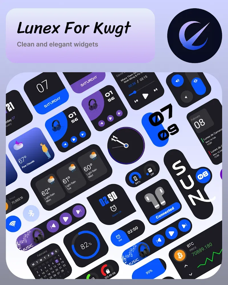 Aperçu d'image 2 de Lunex For Kwgt