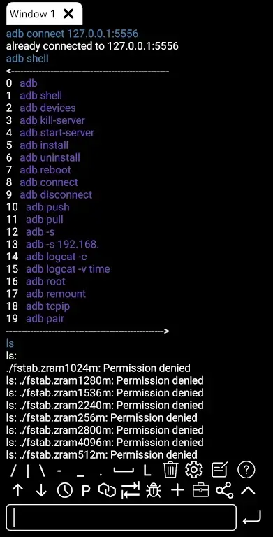 Capture d'écran ADB Shell 3