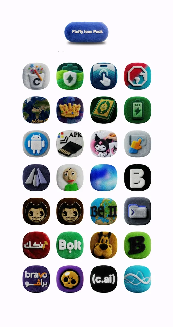 Capture d'écran 6 de One UI Fluffy Icon Pack