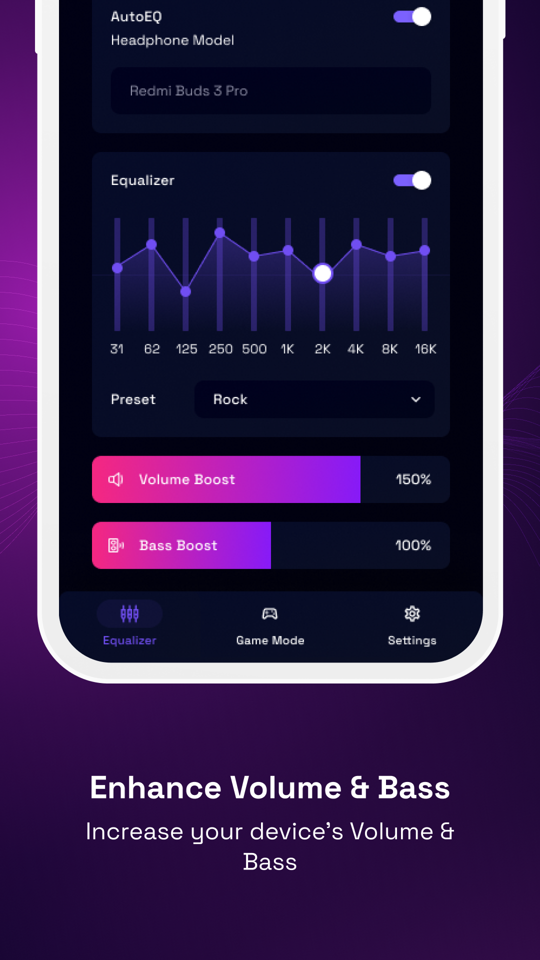 Volume Booster – Equalizer Pro capture d'écran 5