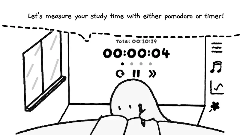 Capture d'écran de l'application Study Time With Rain: Pomodoro 4
