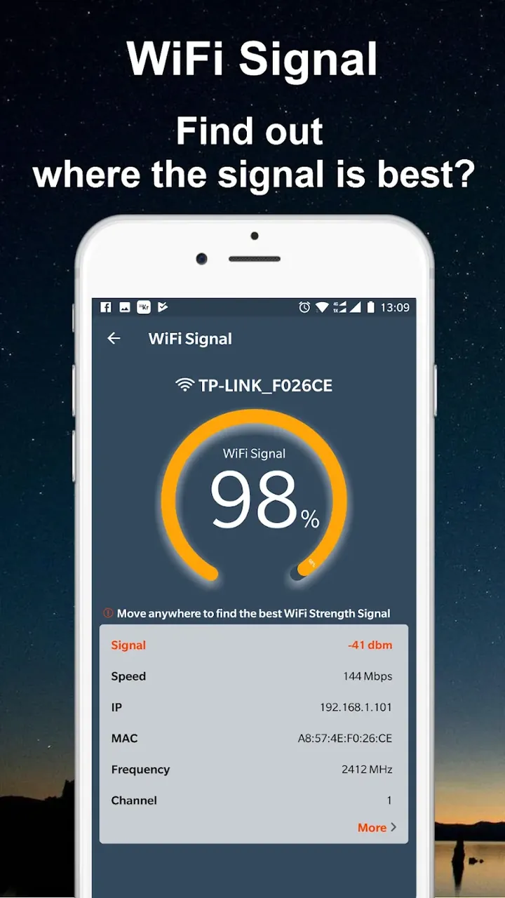 Capture d'écran de l'application WiFi Router Master 5