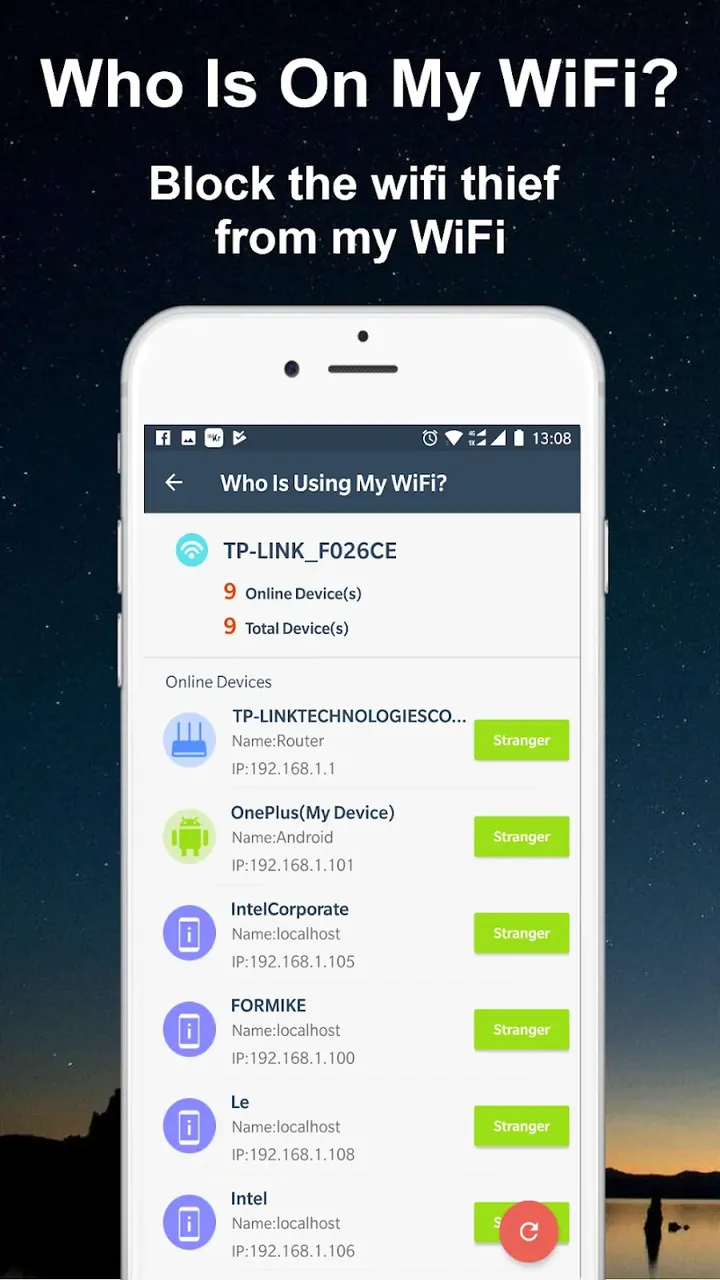 Capture d'écran de l'application WiFi Router Master 3