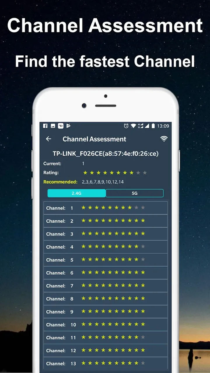 Capture d'écran de l'application WiFi Router Master 6