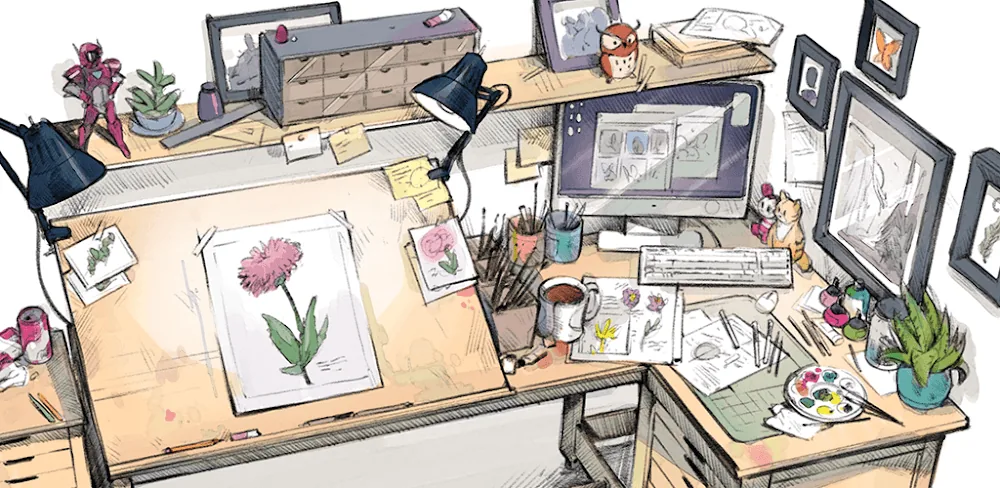 Capture d'écran 1 de l'interface de l'application Autodesk SketchBook
