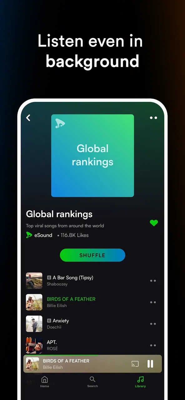 Aperçu 5 de eSound: MP3 Music Player App