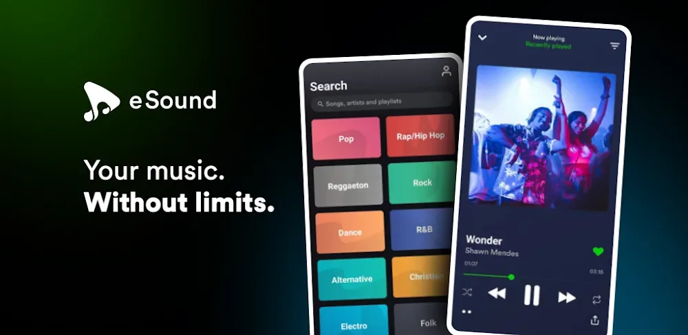 Aperçu 1 de eSound: MP3 Music Player App