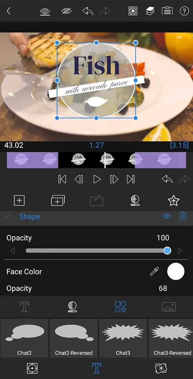 Capture d'écran de l'interface LumaFusion Pro 3