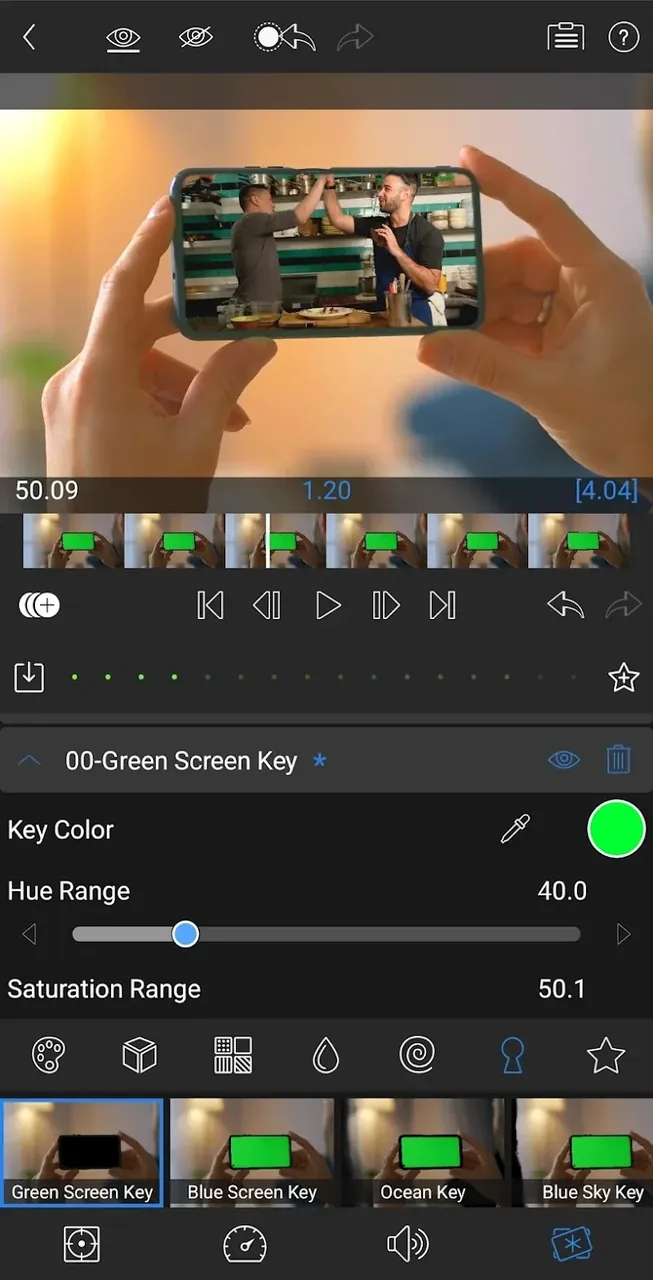Capture d'écran de l'interface LumaFusion Pro 5