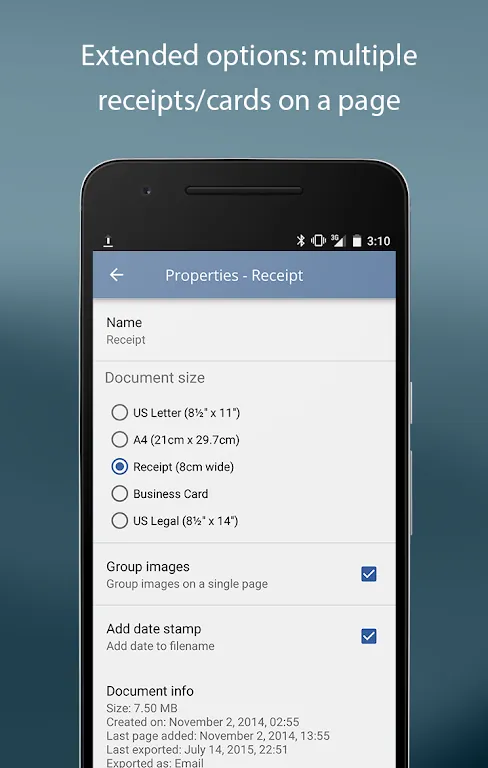 Capture d'écran TurboScan Pro 7