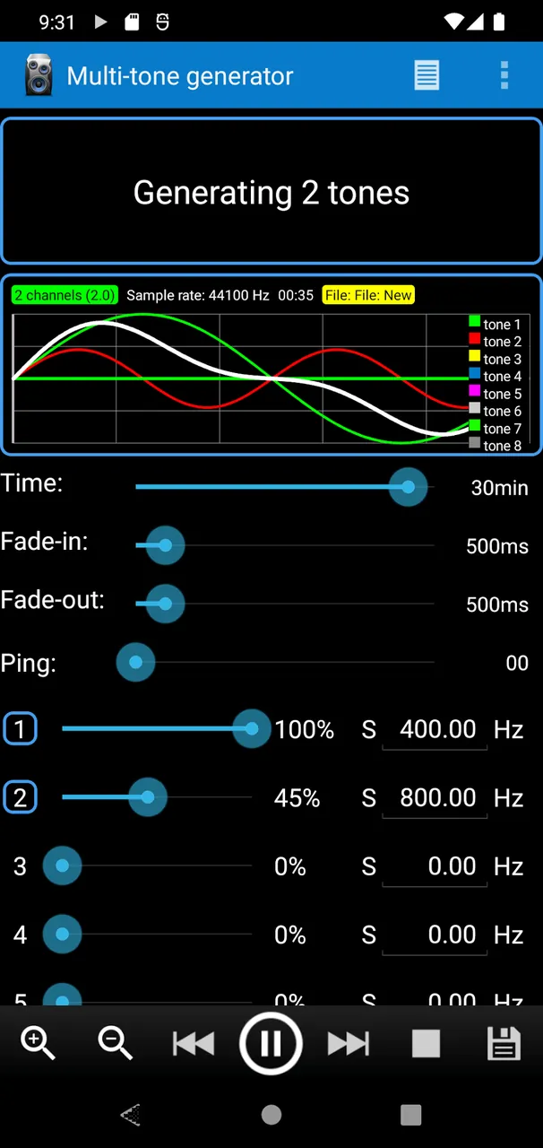 Capture d'écran 4 de Tone Generator PRO