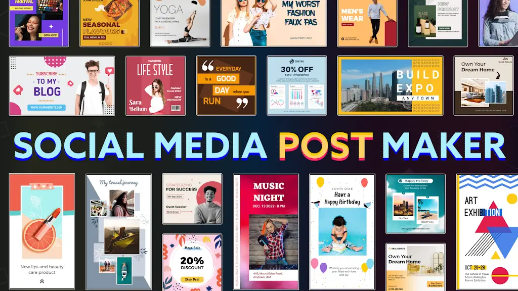Capture d'écran 1 de Social Media Post Maker (Postwizz)