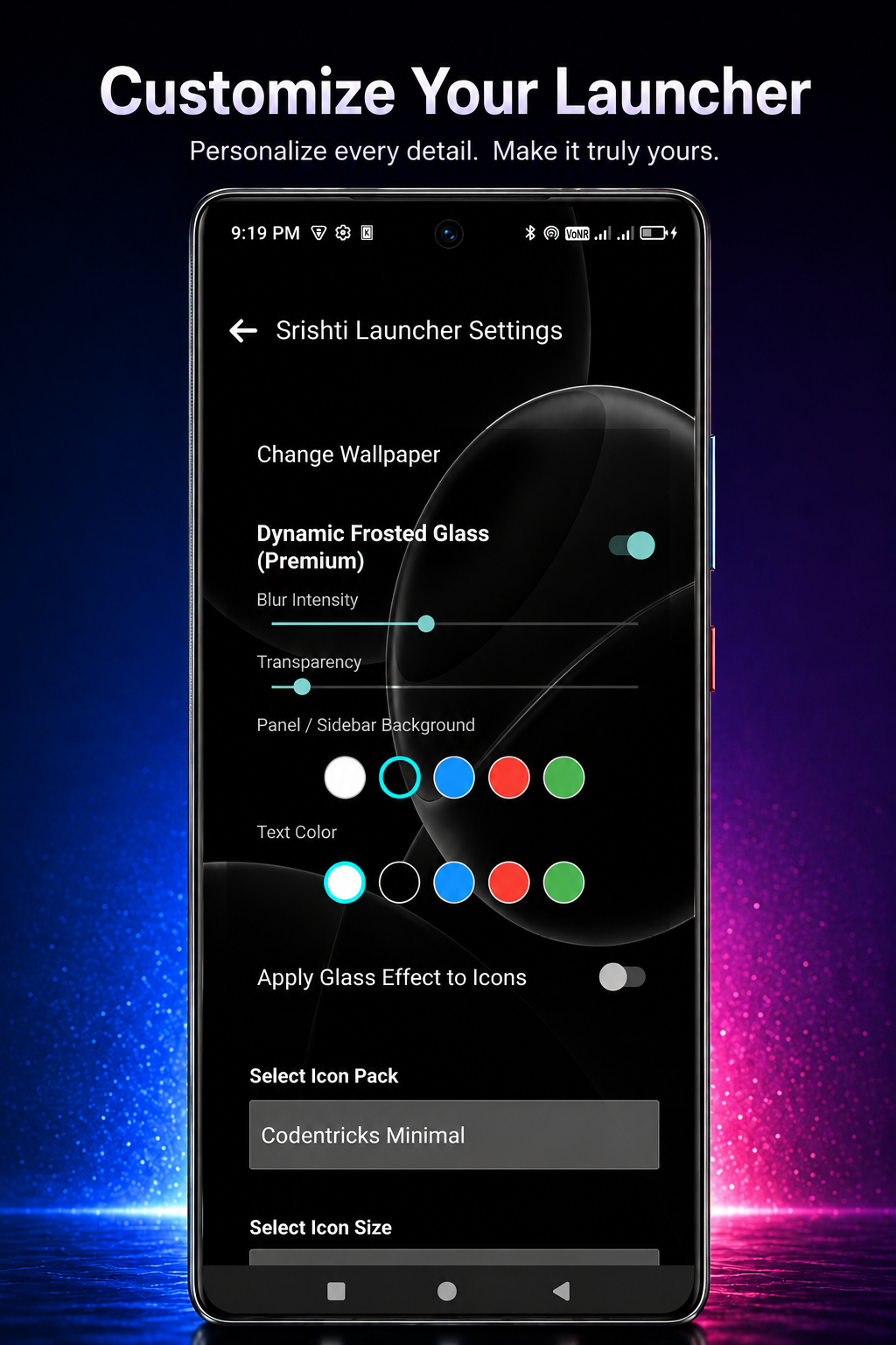 Minimal Launcher: Srishti Pro aperçu 4