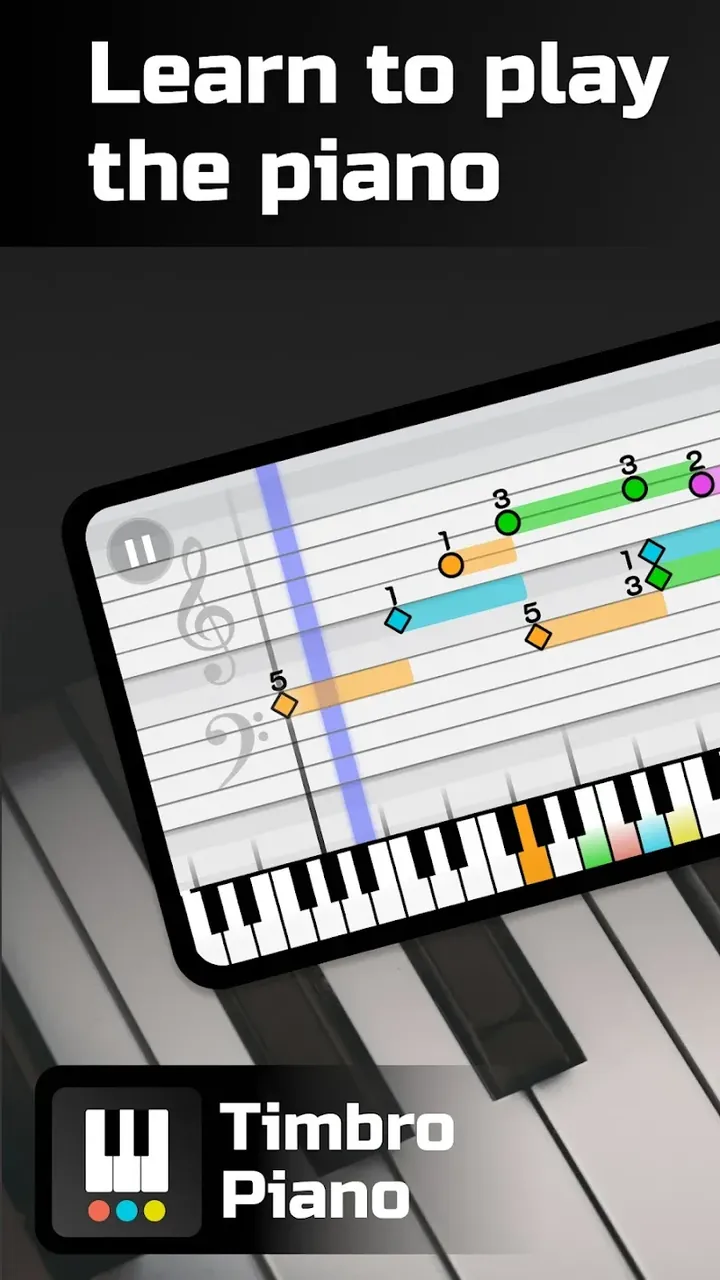 Capture d'écran de prévisualisation 2 de Timbro Piano - Learn Piano