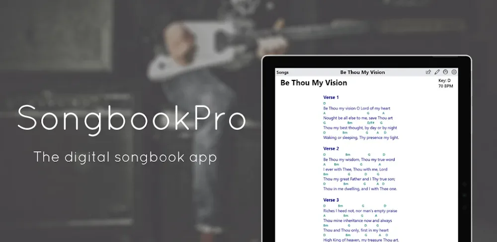 Capture d'écran de l'application SongbookPro 1