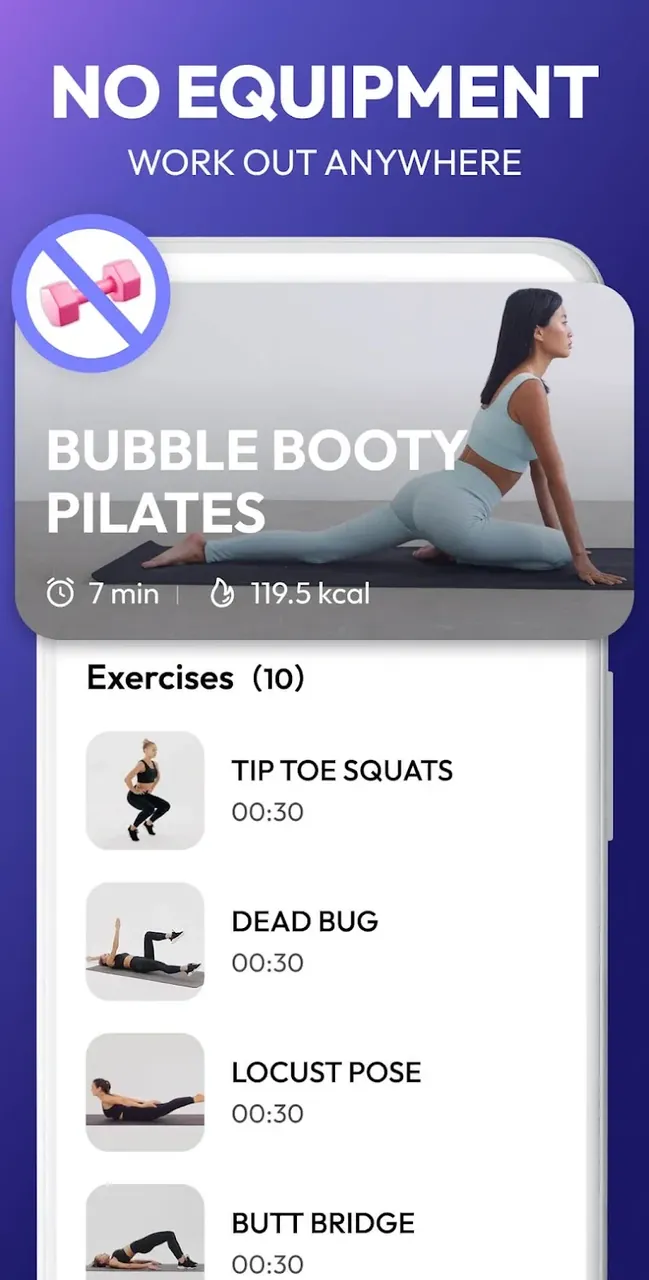 Pilates Workout at Home capture d'écran 4