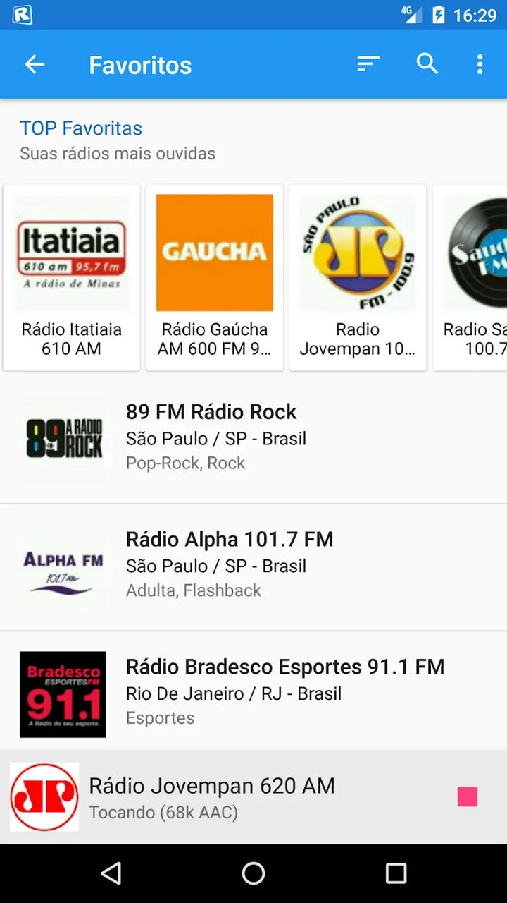 Capture d'écran 3 de l'application RadiosNet