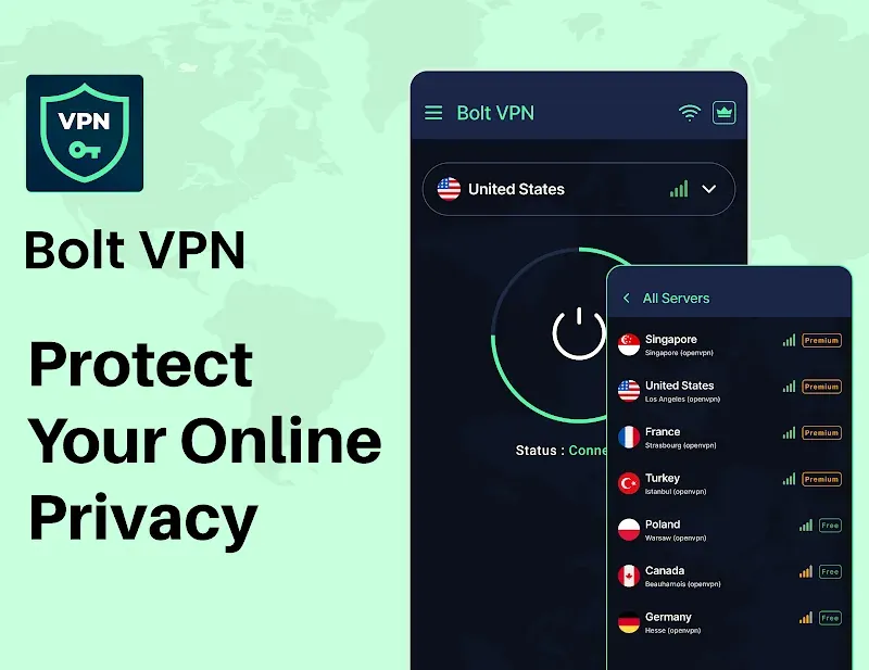 Bolt VPN capture d'écran 2