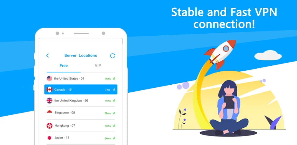 Rapid VPN MOD APK Capture d'écran 1