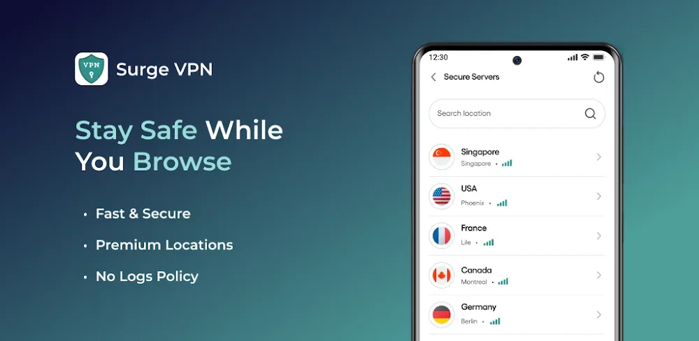 Capture d'écran 1 de Surge VPN - Fast & Secure