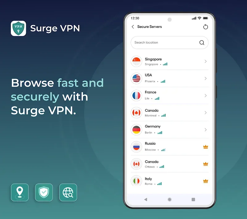 Capture d'écran 2 de Surge VPN - Fast & Secure