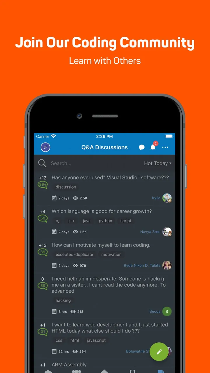 Aperçu de l'application Sololearn 5