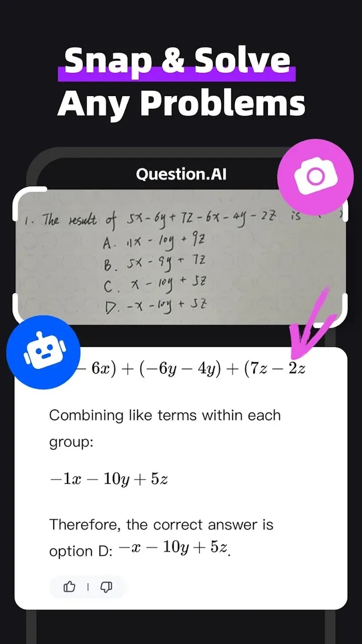 Capture d'écran de l'application Question.AI 4