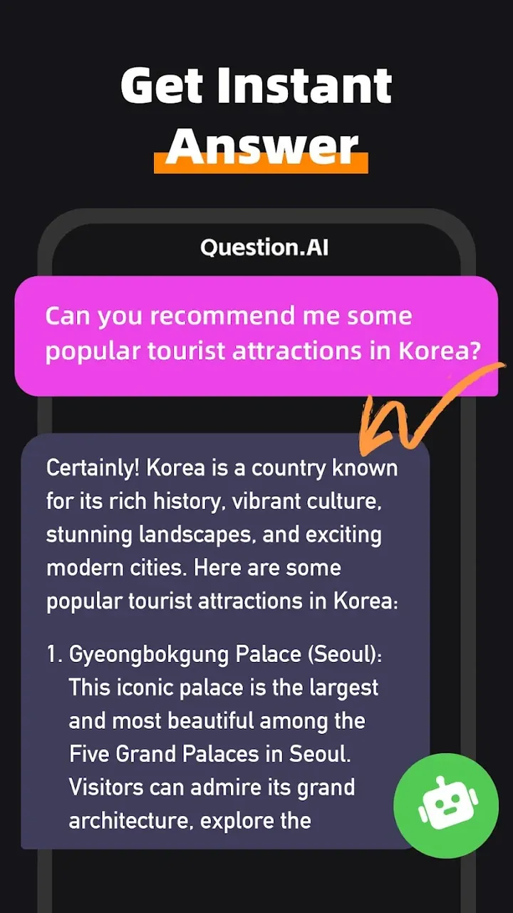 Capture d'écran de l'application Question.AI 3