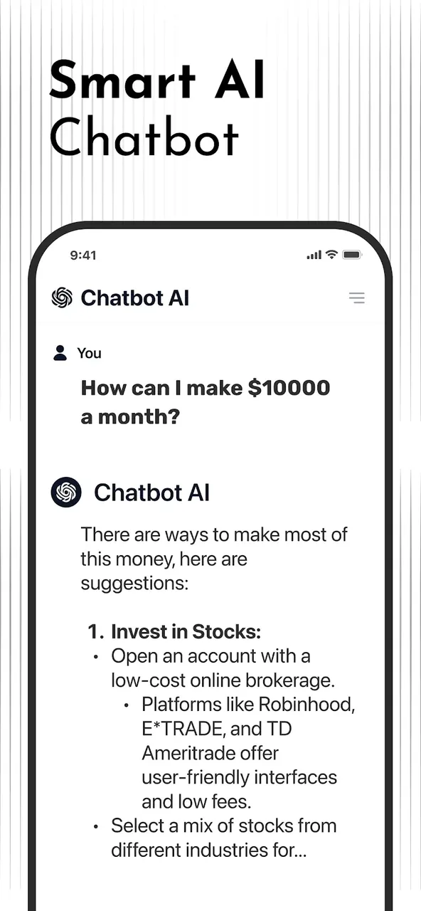 Capture d'écran de l'Assistant de Recherche IA Chatbot 5