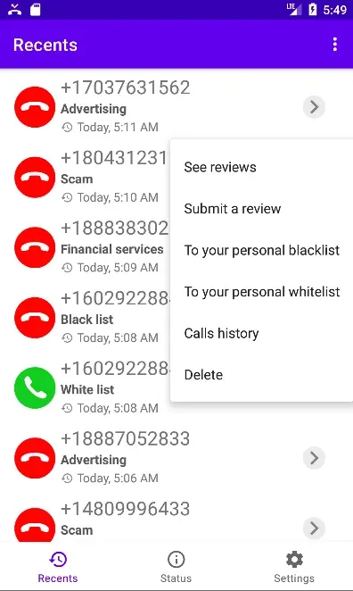 Call Filter capture d'écran 4