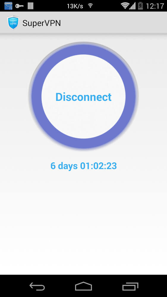 Capture d'écran SuperVPN 3