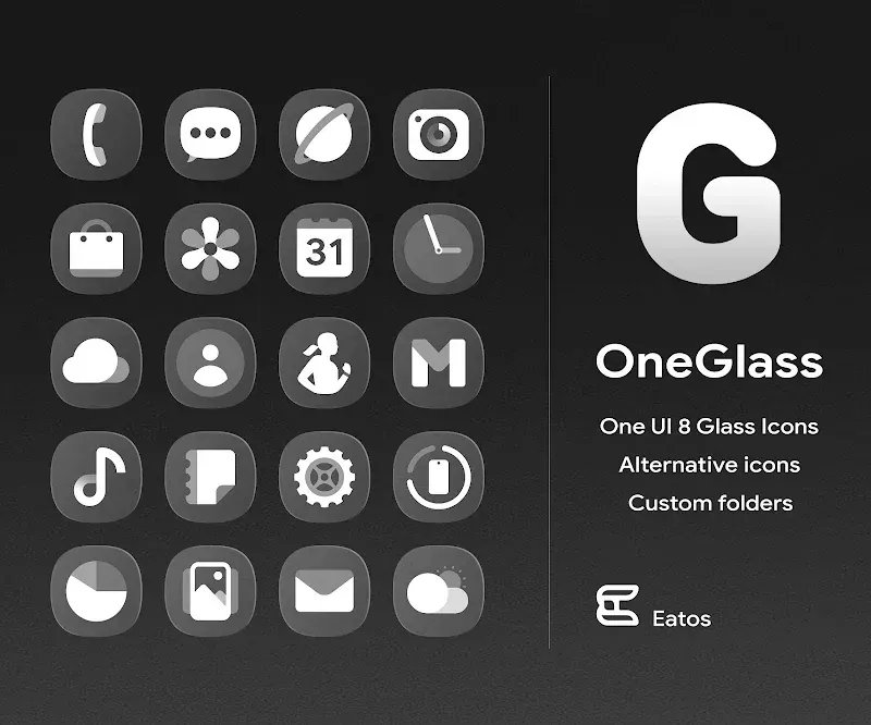 Capture d'écran OneGlass 8 - Icon Pack 2