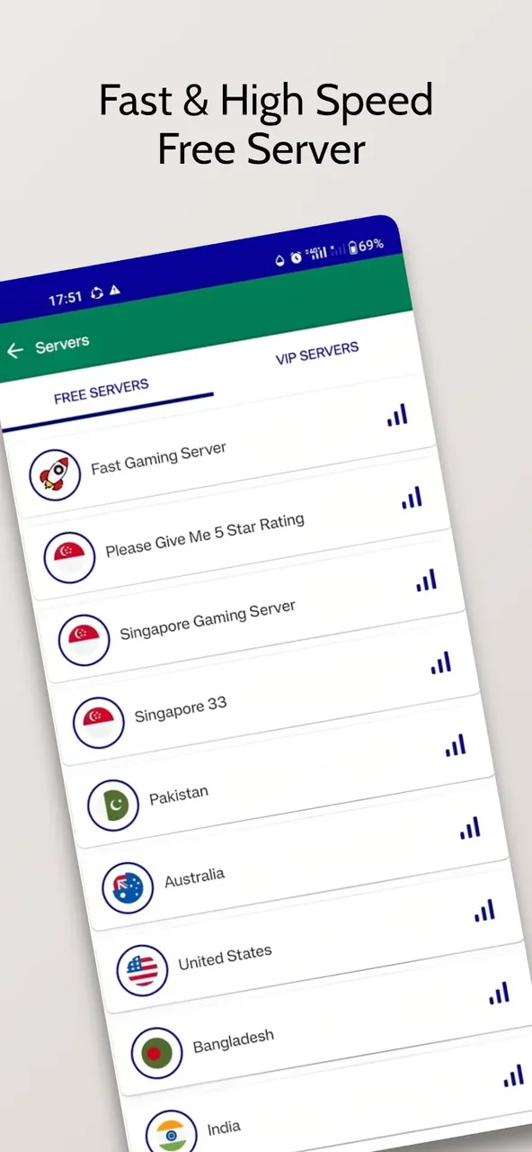 Capture d'écran de l'application Gaming VPN – Lower Ping Vpn 5