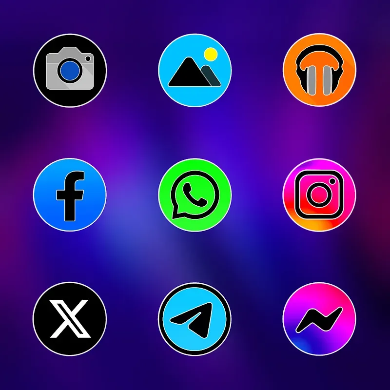 Capture d'écran Pixly Fluo - Icon Pack 4