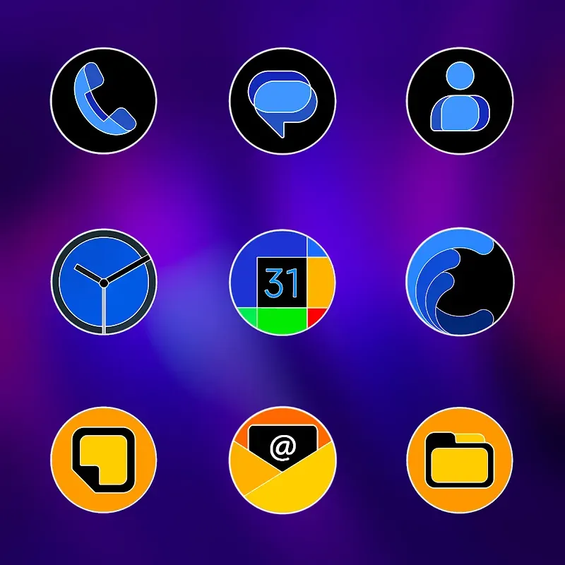 Capture d'écran Pixly Fluo - Icon Pack 3