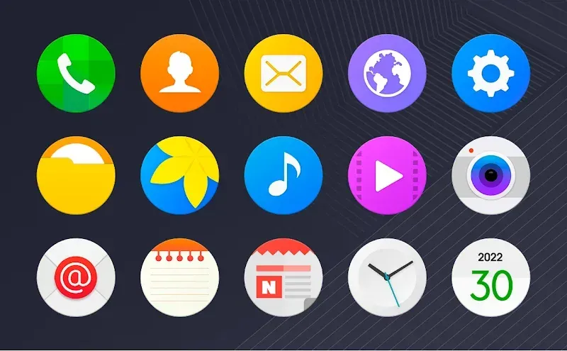 Capture d'écran d'aperçu 3 de TouchWiz - Icon Pack (Round)