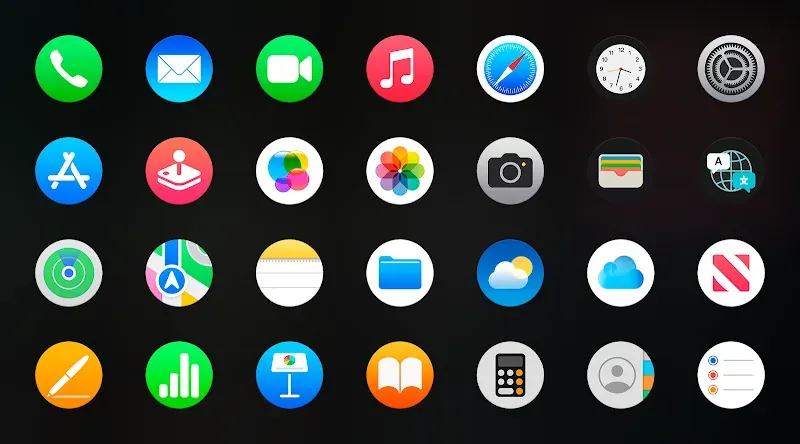 Capture d'écran 2 de iP Pear Pro - Icon Pack (Round)