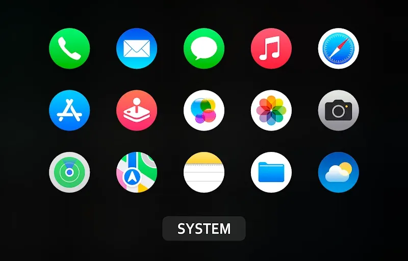 Capture d'écran 3 de iP Pear Pro - Icon Pack (Round)