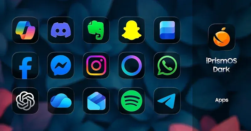 iPrismOS (Dark) - Icon Pack Capture d'écran 4